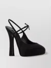 Dolce & Gabbana Vally 105 Satin Slingback Pumps In Black