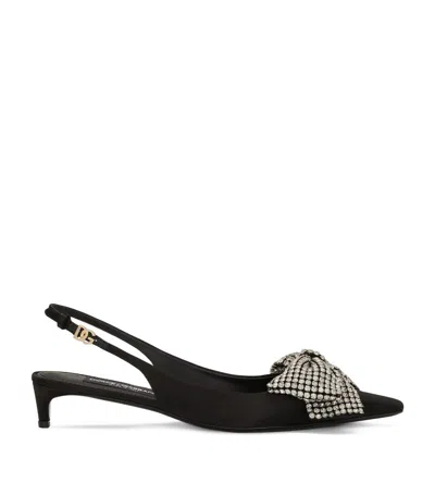 Dolce & Gabbana Valentino Garavani Black Leather And Tolie Iconographe Lace-up Shoes