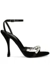 Dolce & Gabbana Keira 105 Satin Sandals With Gemstone Embellishments