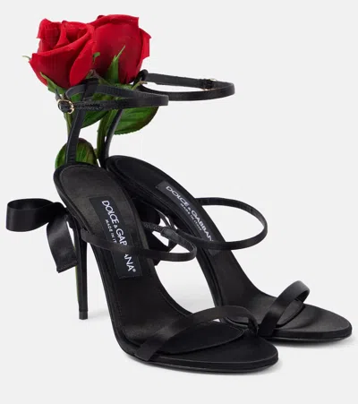 DOLCE & GABBANA SATIN SANDALS