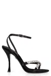 Dolce & Gabbana Keira 105 Satin Sandals With Gemstone Embellishments In Black