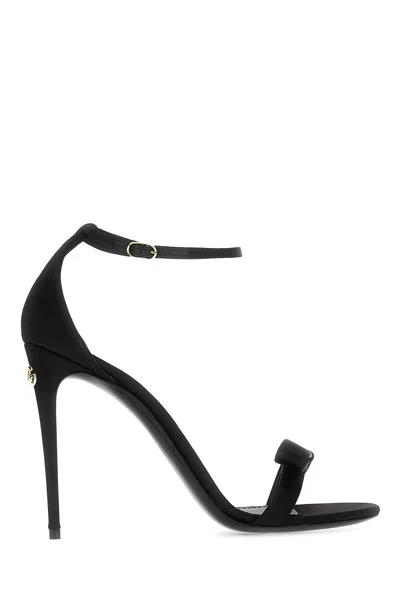 Dolce & Gabbana Sandal With Bow Sandals Black