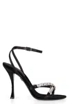 Dolce & Gabbana Keira 105 Satin Sandals With Gemstone Embellishments In Black