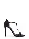 Dolce & Gabbana Satin Sandals With Metal Monogram In Multi