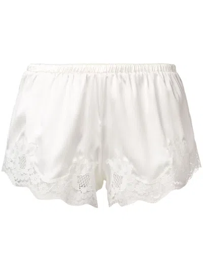 DOLCE & GABBANA SATIN SHORTS WITH LACE