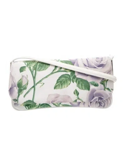 Pre-owned Dolce & Gabbana Satin Shoulder Bag In Purple/white