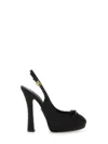 Dolce & Gabbana Satin Slingback Platform Shoes