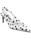Dolce & Gabbana Polka Dot-print Slingback Pumps In White