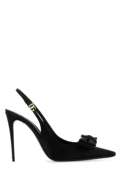 DOLCE & GABBANA DOLCE & GABBANA SATIN SLINGBACK PUMPS