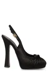 Dolce & Gabbana Satin Slingback Platform Shoes