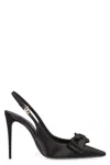 Dolce & Gabbana Mun 105 Satin Slingback Pumps With Bow
