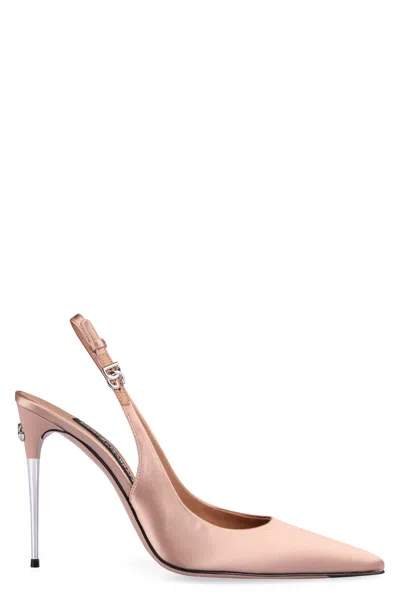 DOLCE & GABBANA SATIN SLINGBACK PUMPS