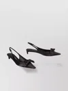 Dolce & Gabbana Satin Slingbacks With Bow Detail