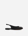 Dolce & Gabbana Satin Slingbacks In Black