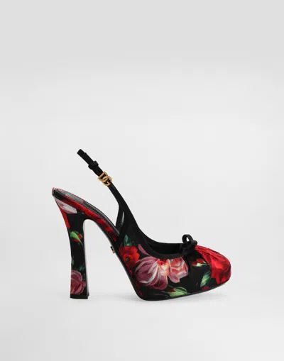 DOLCE & GABBANA SATIN SLINGBACKS