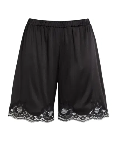 Dolce & Gabbana Satin Solid-color Pajama Pants In Black