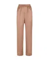 Dolce & Gabbana Satin Straight-leg Trousers In Nude