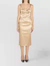 Dolce & Gabbana Stretch Satin Midi Dress