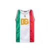 Dolce & Gabbana White Green Sleeveless Top Italian Flag Basket T-shirt In White
