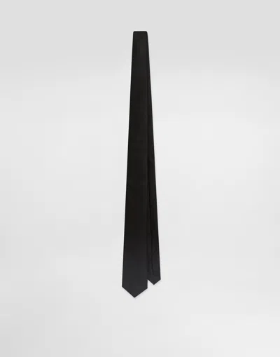 Dolce & Gabbana Satin Tie In Black