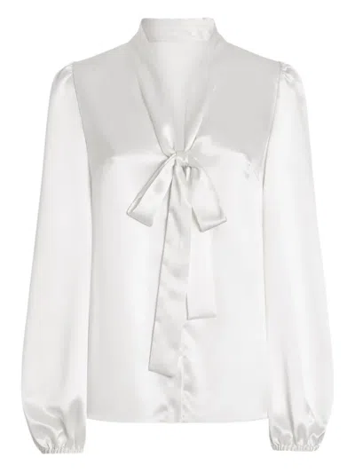Dolce & Gabbana Satin Tie-neck Blouse