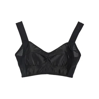 Dolce & Gabbana Satin Top In Black