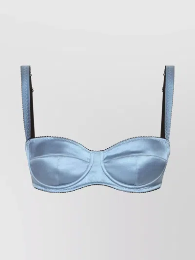 DOLCE & GABBANA SATIN TRIM BALCONETTE BRA