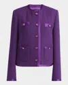 Dolce & Gabbana Wool Crepe Jacket In Violet