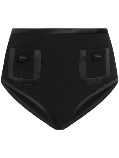 DOLCE & GABBANA SATIN-TRIMMED MINI SHORTS