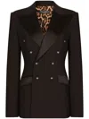 Dolce & Gabbana Dg Buttons Tailored Blazer In Brown
