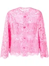 Dolce & Gabbana Lace Button-up Jacket In Pink
