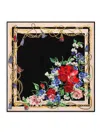 Dolce & Gabbana Floral-print Silk Twill Foulard (70x70) In Black