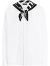 Dolce & Gabbana Shirt With Scarf Detail And Dropped Shoulders In White