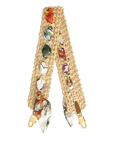 Dolce & Gabbana Scarf-detailed Bag Strap In Neutral