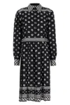 Dolce & Gabbana Scarf Dress With Long Sleeves And Pleated Skirt