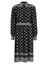 Dolce & Gabbana Scarf Dress With Long Sleeves And Pleated Skirt