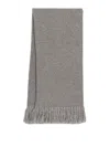 Dolce & Gabbana Fringed Knitted Scarf In Grey