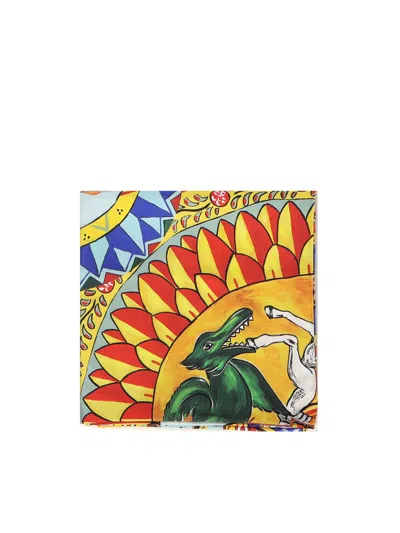 Dolce & Gabbana Scarf With Cart Print