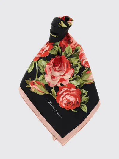 Dolce & Gabbana Silk Scarf In Black