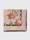 Dolce & Gabbana Women Multicolor Silk Square Scarf With All-over Floral Motif And Logo On The Front In Multi