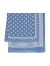 Dolce & Gabbana Dg Logo-print Silk Scarf In Dg Bco F.azure