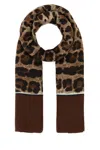 Dolce & Gabbana Leopard-print Silk Scarf In Leo Bordo Marrone