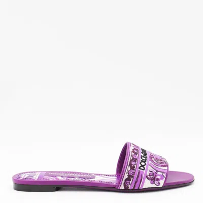 DOLCE & GABBANA DOLCE & GABBANA SCARPE BASSE MAIOLICA VIOLA