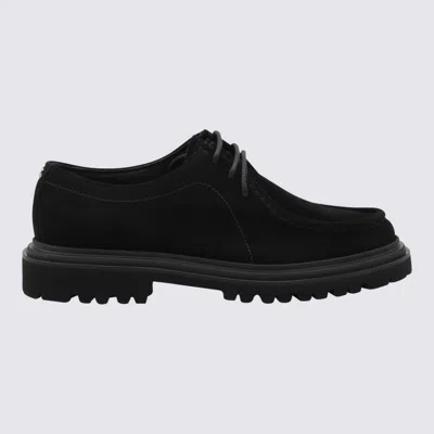 DOLCE & GABBANA DOLCE & GABBANA BLACK LEATHER LACE UP SHOES