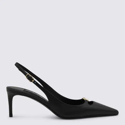 DOLCE & GABBANA DOLCE & GABBANA BLACK LEATHER PUMPS