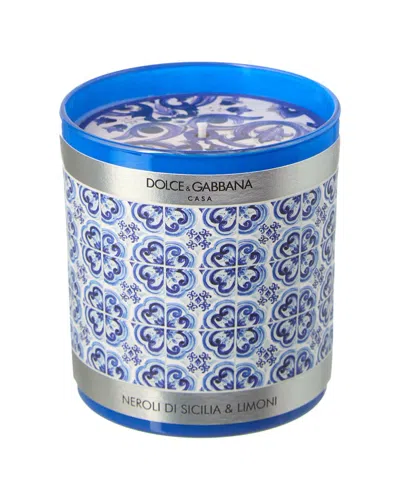 Dolce & Gabbana Scented Candle - Sicilian Neroli And Lemon In Blue