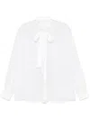 Dolce & Gabbana Schluppenhemd Aus Chiffon In Weiss