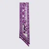 Dolce & Gabbana Floral Lightweight Rectangular Scarf In Purple