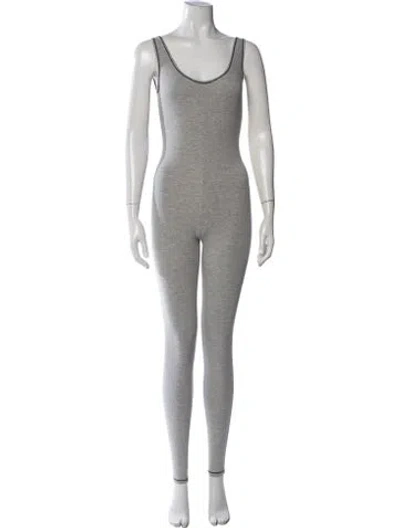 Pre-owned Dolce & Gabbana Scoop Neck Jumpsuit In Grey