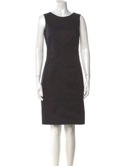 Pre-owned Dolce & Gabbana Scoop Neck Knee-length Dress In Gray